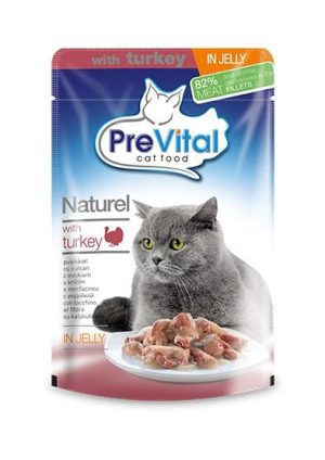 PreVital פאוץ' בשר הודו במרקם ג'לי לחתול 85 גרם