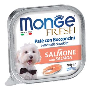 מונג' פטה שימורי מזון סלמון לכלב 100 גרם