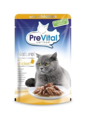 PreVital פאוץ' עוף ברוטב לחתול 85 גרם