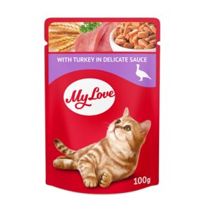 מיי לאב פאוץ' בטעם הודו לחתול 100 גרם