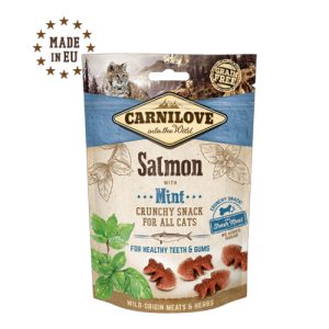 קרנילאב קראנץ חתול סלמון ומנטה 50 גרם